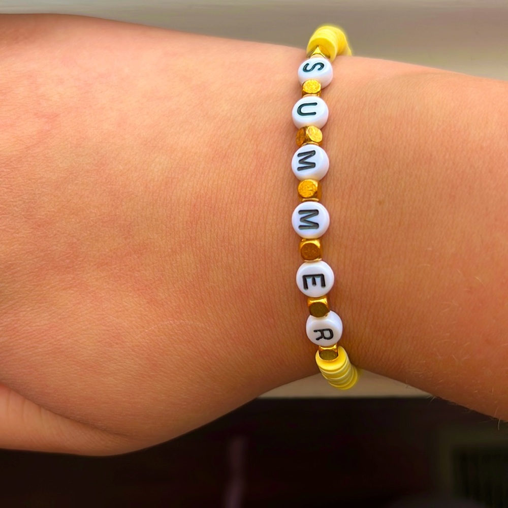 Yellow summer bracelet